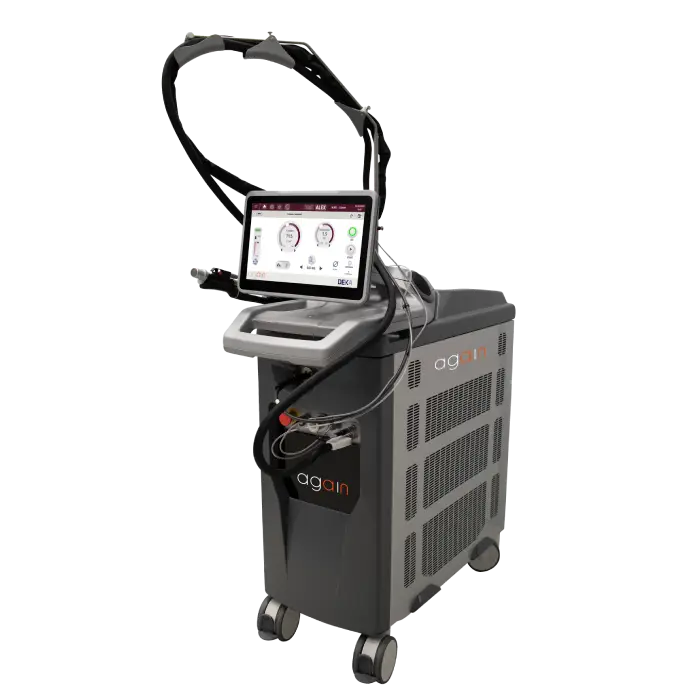 Equipamento Again para tratamentos estéticos e dermatológicos a laser